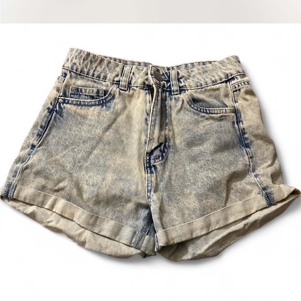 Refuge Blue Jean Shorts High-Waisted Distressed